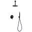 Conjunto grifo de ducha empotrado monomando TIVOLI negro mate de IMEX